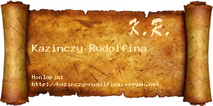Kazinczy Rudolfina névjegykártya